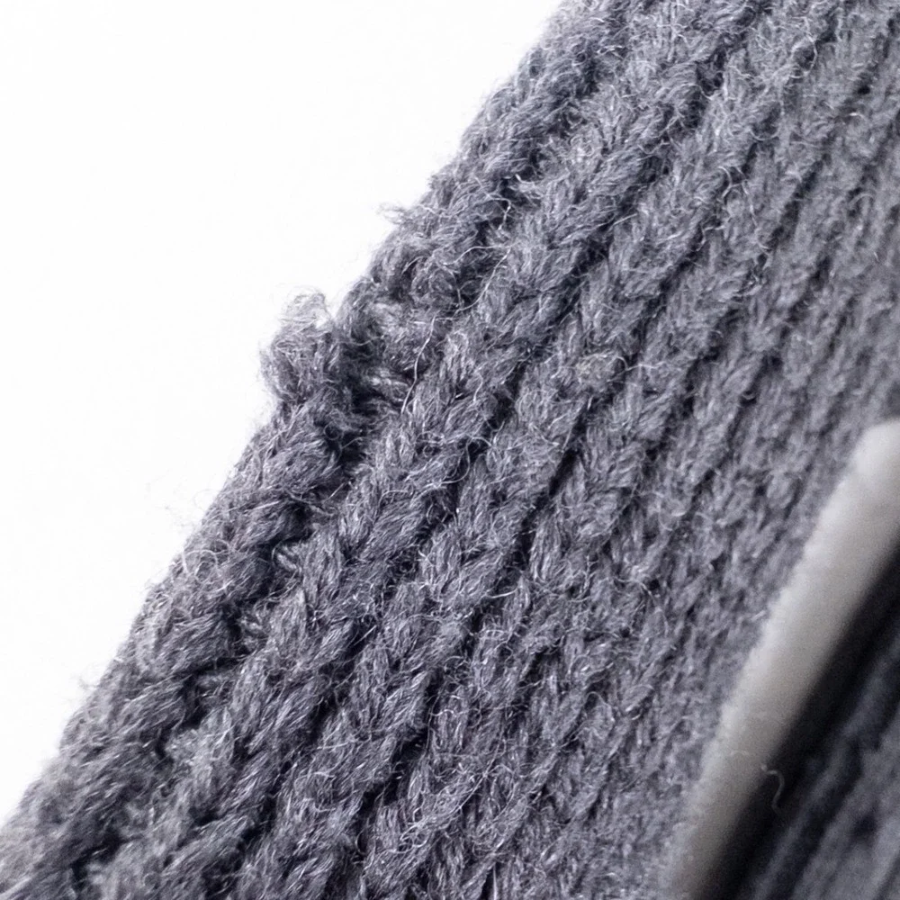 Banana Republic Mens Fine Italian Merino Wool Full Zip Sweater Large Gray Ribbed
